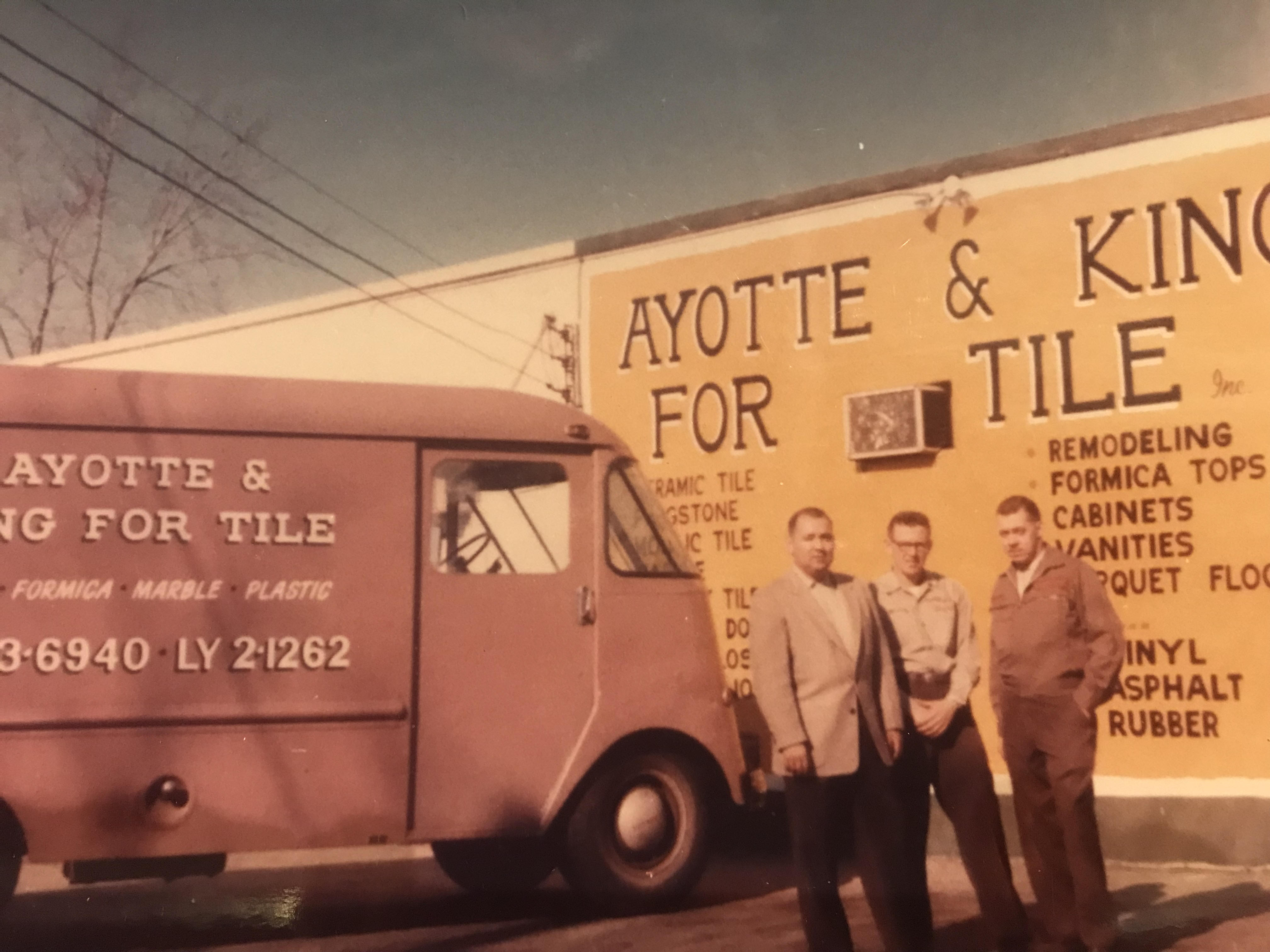 Ayottes king in front of old van